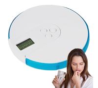 Pastillero - Dispensadores de píldoras de 2,2 cm, ayuda medicamentosa ajustable, dispensador de píldoras inteligente de PP, recordatorio de hasta 4 alarmas por día | de almacenamiento de tabletas