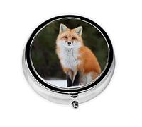 Pastillero divertido zorro personalizado viaje pastillero redondo pastillero decorativo Metal medicina vitamina organizador caja