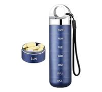 Pastillero Durante 7 Días | Preservación De Medicamentos Metal,Contenedor Portátil De Medicamentos,Para Viajeros Mayores Cuidadores Rutina Diaria Casa Oficina Camping Viaje De Vacaciones Viaje De