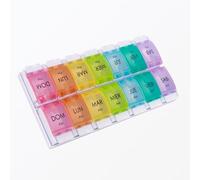 Pastillero español 7 semanales dos veces al día AM PM con diseño abierto de primavera, organizador de medicamentos español, planificador de vitaminas, organizador de pastillas en español, pastillero