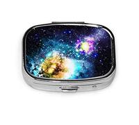 Pastillero Galaxy espacio profundo espacio universo estrellas nebulosa pastillero para bolsillo o monedero lindo pequeño pastillero contenedor viaje pastillero organizador