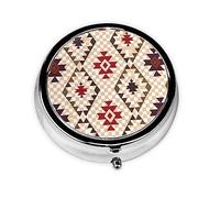 Pastillero geométrico Vectorround, organizador redondo de 3 compartimentos, pastillero portátil para viajes.