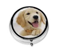 Pastillero Golden Retriever Meta con 3 compartimentos, organizador portátil