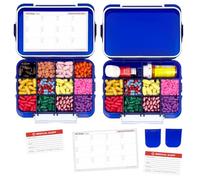 Pastillero grande de 12 compartimentos con sello hermético, caja de silicona impermeable con mapa de medicamentos (12 compartimentos, azul, paquete de 2)