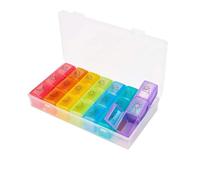 Pastillero grande para 7 días, 3 veces al día, con 21 compartimentos, estuche de almacenamiento de medicamentos para suplementos, vitaminas, aceite de pescado, dispensador de píldoras para uso