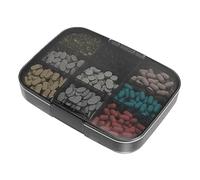 Pastillero hermético, organizador de pastillas de 9 compartimentos para viajes, dispensador de píldoras, para organización de vitaminas y medicamentos, combinado con diseño de bandeja para aperitivos