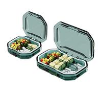 Pastillero hermético para guardar medicamentos, vitaminas, aceites de pescado, joyas y secretos y medicina diaria (verde)