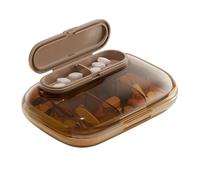 Pastillero hermético, pastillero de viaje | Estuche organizador para medicamentos de viaje, estuche de viaje pastillero, contenedor diario para pastillas, collar para