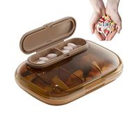 Pastillero hermético, pastillero de viaje - Organizador de medicina de viaje | Estuche de viaje pastillero, contenedor diario para píldoras, collar para medicamentos