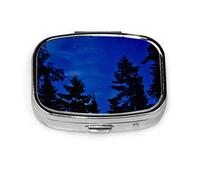 Pastillero hermosa noche estrella cielo pastillero para bolsillo o monedero lindo pequeño pastillero contenedor viaje pastillero organizador