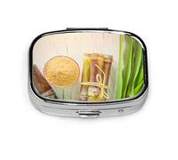 Pastillero hermoso fragante planta de aloe pastillero para bolsillo o monedero lindo pequeño contenedor de pastillas organizador de pastillas de viaje