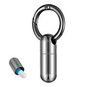 Pastillero impermeable con llavero | Mini pastilleros - Pastillero de aleación de titanio resistente con llavero, mini pastilleros portátiles para una mejor organización Zorq