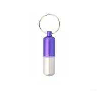Pastillero impermeable de aleación de aluminio para viajes, camping, senderismo, caja de metal compacta de 1,3 x 4,5 cm (B)