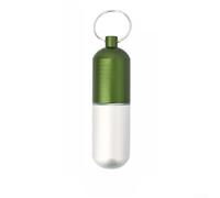 Pastillero impermeable de aleación de aluminio para viajes, camping, senderismo, caja de metal compacta de 1,3 x 4,5 cm (P)