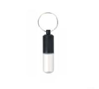 Pastillero impermeable de aleación de aluminio para viajes, camping, senderismo, caja de metal compacta de 1,3 x 4,5 cm (A)