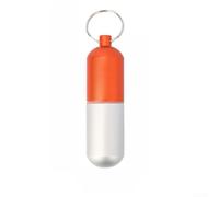 Pastillero impermeable de aleación de aluminio para viajes, camping, senderismo, caja de metal compacta de 1,3 x 4,5 cm
