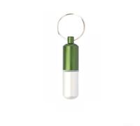 Pastillero impermeable de aleación de aluminio para viajes, camping, senderismo, caja de metal compacta de 1,3 x 4,5 cm de profundidad