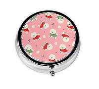 Pastillero lindo perros Bichon Frise personalizado viaje pastillero redondo pastillero decorativo Metal medicina vitamina caja organizadora
