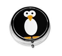 Pastillero lindo pingüino personalizado viaje pastillero redondo pastillero decorativo Metal medicina vitamina organizador caja