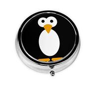 Pastillero lindo pingüino personalizado viaje pastillero redondo pastillero decorativo Metal medicina vitamina organizador caja