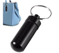 Pastillero Llavero, Pastillero pequeño impermeable, Pastillero de billetera portátil hecho de metal duradero, llavero impermeable para una mejor organización, resistente Delr