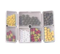 Pastillero magnético, pastillero plegable magnético, pastillero diario de 7 compartimentos, caja de viaje semanal, pastillero para aceite de hígado de bacalao, suplementos