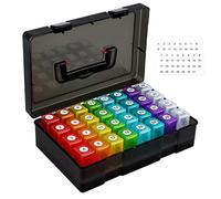 Pastillero Mensual 31 Días Colorido - Pastillero con Compartimentos AM/PM Organizador de Medicamentos con Etiquetas, Colorido