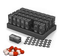 Pastillero Mensual 31 Dias, Organizador de Medicamentos Viaje Portatil Dia y Noche Sin BPA Diario Cajas para Píldoras, 32 Compartimentos para vitaminas, aceites de pescado, suplementos