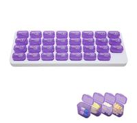 Pastillero Mensual, Caja De Píldoras De Un Mes, Compartimentos Pequeños, Contenedor De 31 Píldoras Separado De Rejilla, Cajas De Píldoras De 4 Semanas Para Contener Medicamentos, Vitami