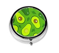 Pastillero Meta con 3 compartimentos, organizador portátil, ideal para comida y bebida verde.