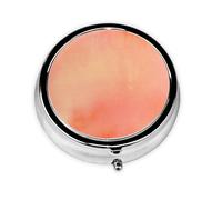 Pastillero Meta con 3 compartimentos, organizador portátil, tonos acuarela coral, rosa y naranja