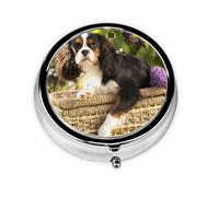 Pastillero Meta con 3 compartimentos para Cavalier King Charles Spaniel (4), organizador portátil