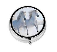 Pastillero Meta de 3 compartimentos para caballos galopeadores con manchas raras, organizador portátil