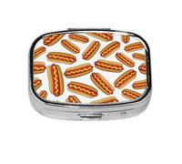 Pastillero Meta de comida rápida, 2 compartimentos, organizador portátil