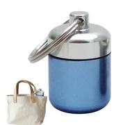 Pastillero - Metal, Organizador De PastillasDe 1,65 X 1,06 Pulgadas, Diseño Compacto Y DeLlavero Y Almacenamiento Multifuncional | Pequeño Contenedor De Pastillas DeMetal Para Pastillas, Llaves,