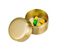 Pastillero metálico pequeño - Compacto portátil resistente - Pastillas Organizador de Medicina de Medicina para el Hogar Mochila al Aire Libre Gimnasio Viajes Vacaciones