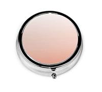 Pastillero Minimalista Chic Pastel Dusty Rose Ombre Blush Pink Pastillero para monedero Lindo pequeño organizador de pastillas redondo de viaje