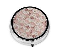 Pastillero moderno rosa dorado geométrico estrella flor pastillero para monedero lindo pequeño organizador de pastillas redondo de viaje