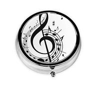 Pastillero música personalizada viaje pastillero redondo pastillero decorativo Metal medicina vitamina organizador caja