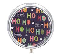 Pastillero navideño con diseño de Hohoho, bonito pastillero diario, organizador de pastillas, 2 compartimentos