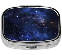 Pastillero, Nebula Galaxy Impreso, Pastillero cuadrado para bolsillo o monedero Pastillero pequeño Organizador de pastillas de viaje