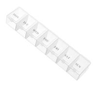 Pastillero organizador 7 días una vez al día, dispensador de pastillas para medicamentos, suplementos, vitaminas y aceite de hígado de bacalao, color blanco