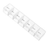 Pastillero organizador 7 días una vez al día, dispensador de píldoras para medicamentos, suplementos, vitaminas y aceite de hígado de bacalao, color blanco