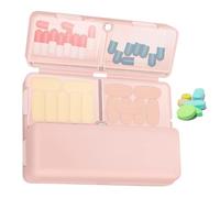 Pastillero organizador, caja de almacenamiento de medicamentos, [diseño plegable] [gran capacidad] Pastilleros dispensador portátil para vitaminas, aceite de hígado de bacalao, suplementos,