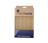 Pastillero organizador de 28 compartimentos, azul/verde, organiza tabletas semanales, pastillero, 1 paquete