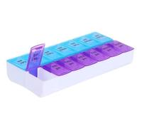 Pastillero organizador de 7 días para estuche de vitaminas y medicamentos dos veces al día AMPM (A)