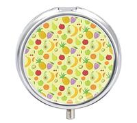 Pastillero organizador de frutas, plátano, piña, dispensador de vitaminas y medicamentos para bolsillo o bolso