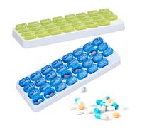 Pastillero organizador de medicamentos 31 compartimentos liviano caja de dosis