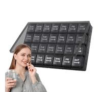 Pastillero, Organizador de Medicamentos - Pastillero Mensual Med Organizador | Pastillero de Viaje, Contenedor de Medicamentos, Planificador de Píldoras a Prueba de Polvo Organizador Personal para Pil