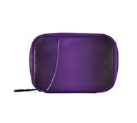 Pastillero organizador de pastillas, color morado y negro degradado, bolsa de viaje para 7 días, pastillero pequeño semanal, lindo organizador con cremallera